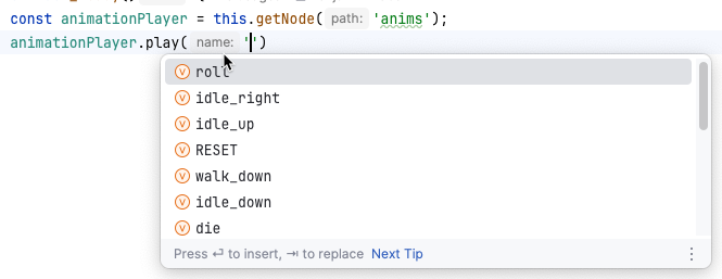 Animation completion